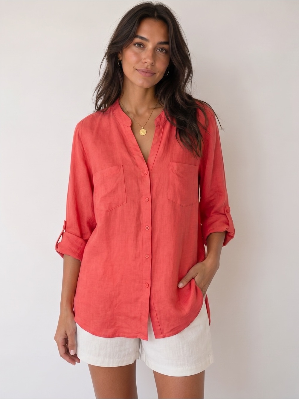 GRACE ELEMENTS 100% Linen Shirt